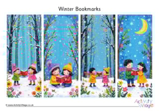 Winter Children Bookmarks