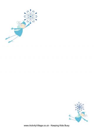 Winter Fairy Writing Paper