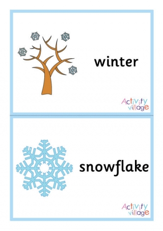 Winter Flash Cards - Large
