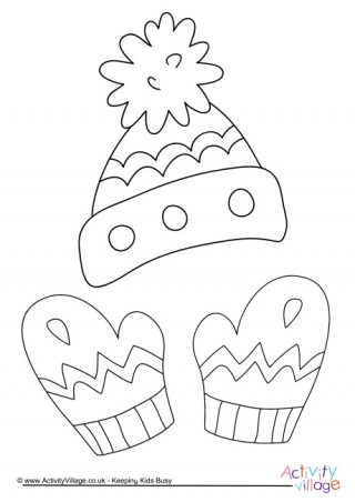 winter colouring pages for kids