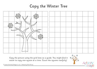 Winter Grid Copy Puzzles