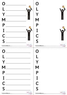 Winter Olympics Acrostic Poem Printables