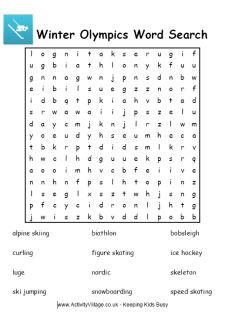 Winter Olympics Puzzles