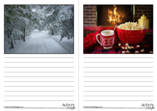 Winter Scene Writing Prompt Story Paper