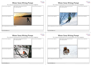 Winter Scene Writing Prompt Worksheets