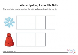 Winter Spelling Grids
