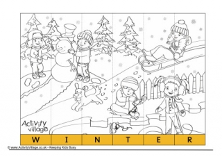 Winter Spelling Jigsaw