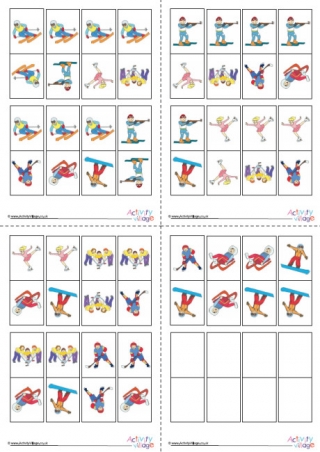 Winter Sport Dominoes