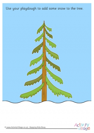 Winter Tree Playdough Mat