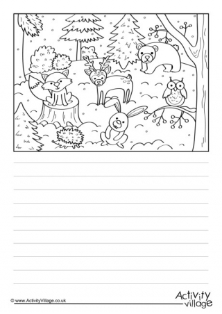 Winter Woodland Story Paper
