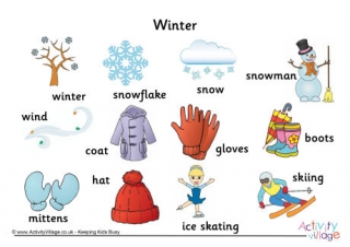 Winter Word Mat