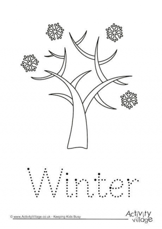 Winter Word Tracing