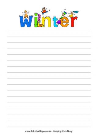 Winter Writing Paper