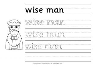 Wise Man Handwriting Worksheet
