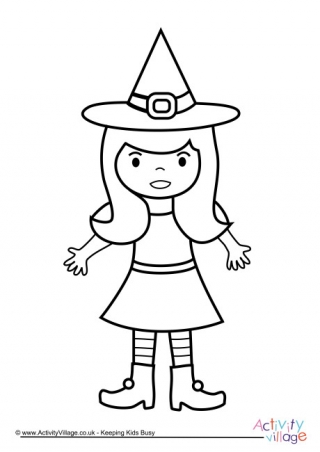 Witch Colouring Page 3