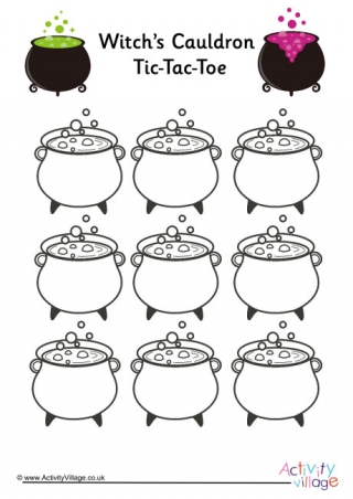 Witch's Cauldron Tic Tac Toe