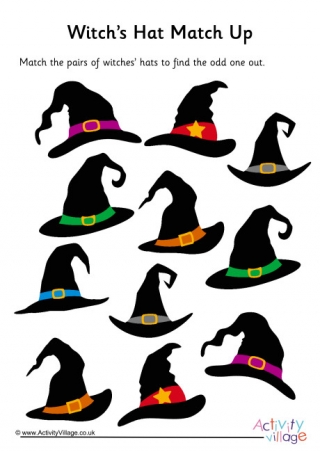 Witch's Hat Match Up Puzzle