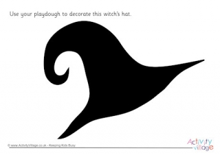 Witch's Hat Playdough Mat