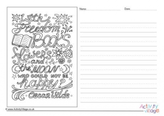 With Freedom Books Flowers Story Paper