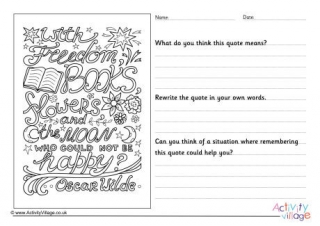 With Freedoms Books Flowers Worksheet