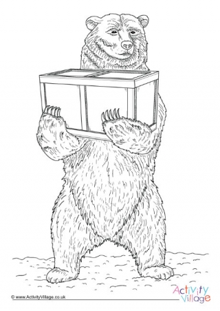 Wojtek the Soldier Bear Colouring Page 2