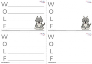 Wolf Acrostic Poem Printable