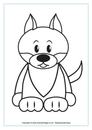 Wolf Colouring Page