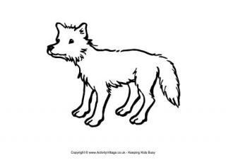 Wolf Cub Colouring Page