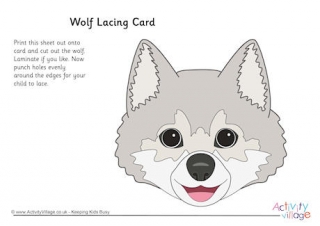 Wolf Lacing Card