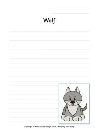 Wolf Writing Page