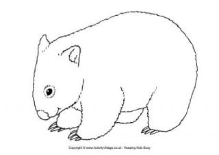 Wombat Colouring Page