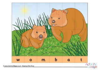 Wombat Spelling Jigsaw
