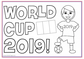 Women's World Cup 2019 Colouring Page