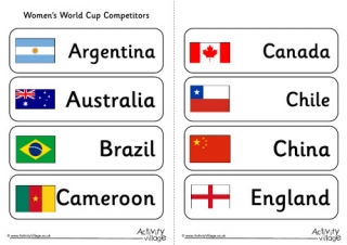 Womens World Cup 2019 Competitor Cards