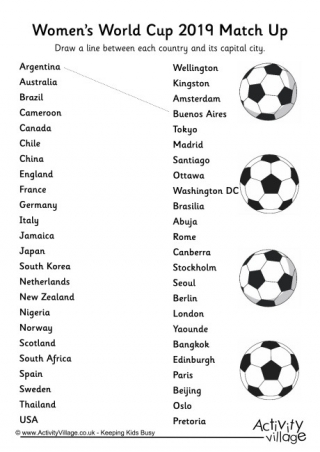 Womens World Cup 2019 Countries And Capitals Match Up