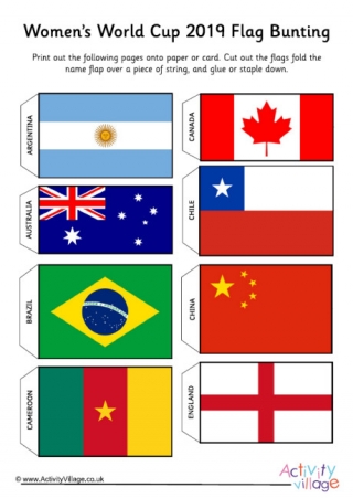 Womens World Cup 2019 Flag Bunting