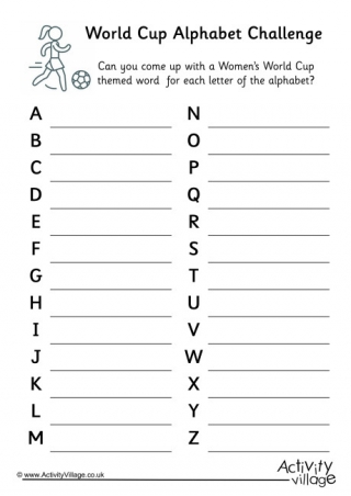 Womens World Cup Alphabet Challenge