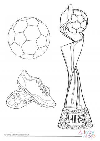 Women's World Cup Trophy Colouring Page