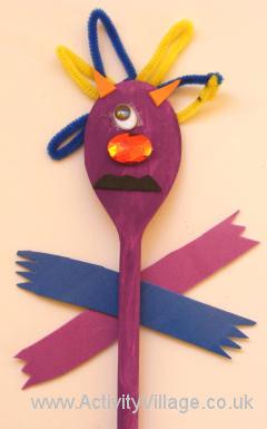 Wooden Spoon Monster Puppet