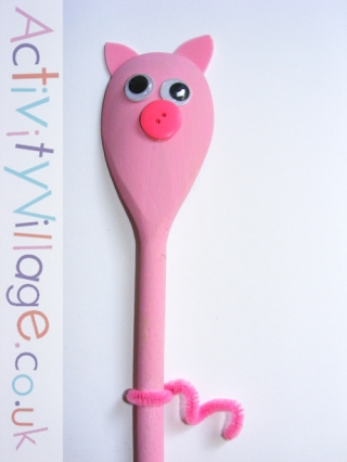 Wooden Spoon Pig