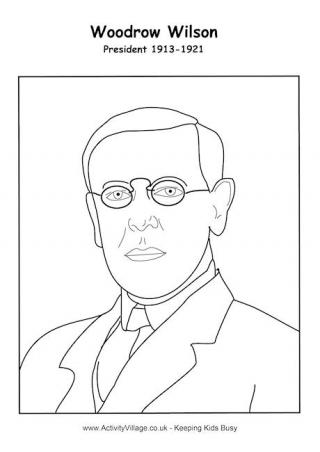 Woodrow Wilson Colouring Page 1