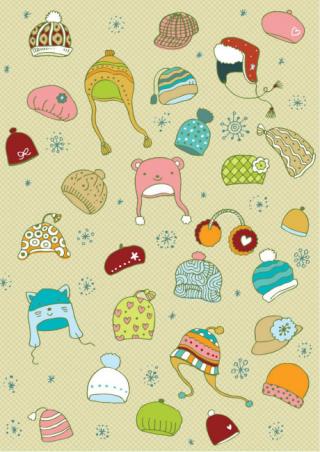 Woolly Hats Scrapbook Paper