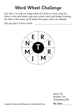 Word Wheel Challenge 11