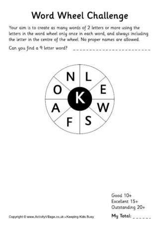 Word Wheel Challenge 12