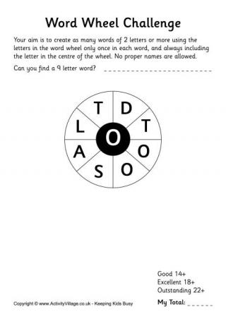 Word Wheel Challenge 2
