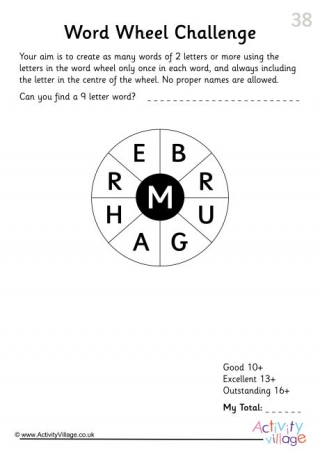 Word Wheel Challenge 38