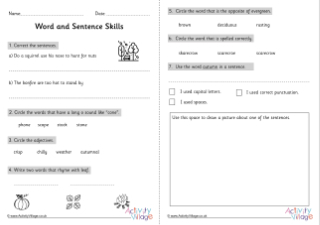 Words and Sentences
