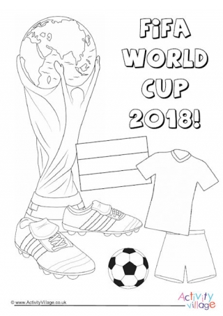 World Cup 2018 Colouring Page 2