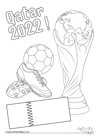 World Cup 2022 Colouring Page 2