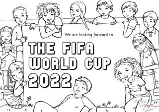 World Cup 2022 Colouring Page 3